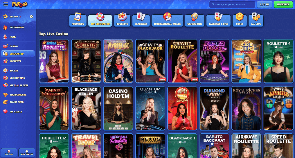 Pistolo Live Casino